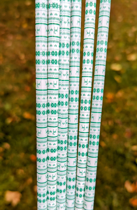 Green Christmas Sweater Straw