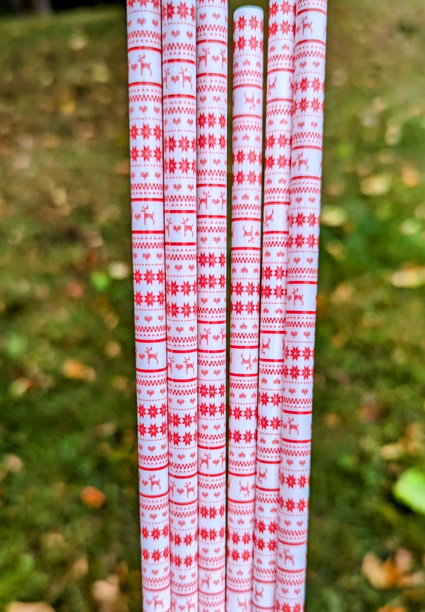 Red Christmas Sweater Straw