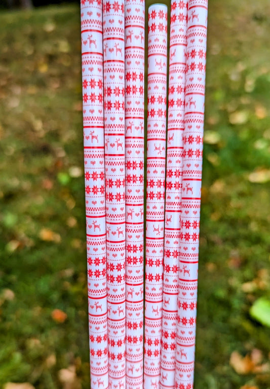 Red Christmas Sweater Straw