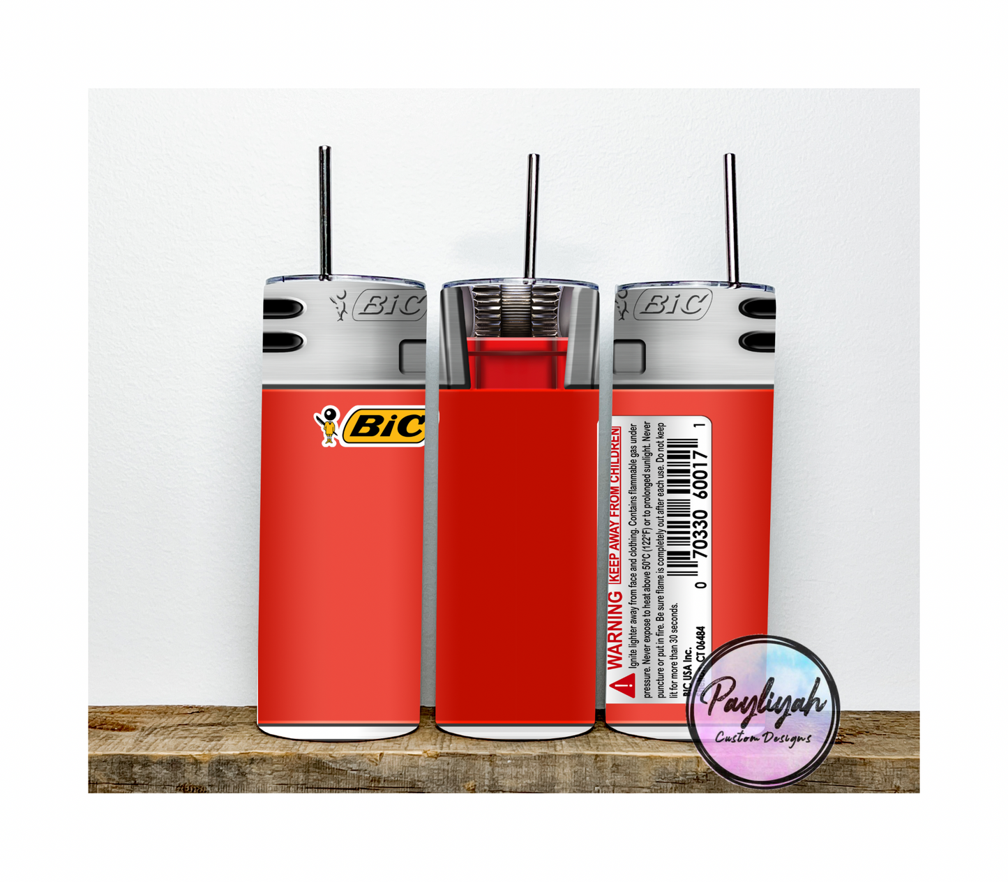 Lighter Tumbler (Red, Pink, Blue and Yellow/Orange)