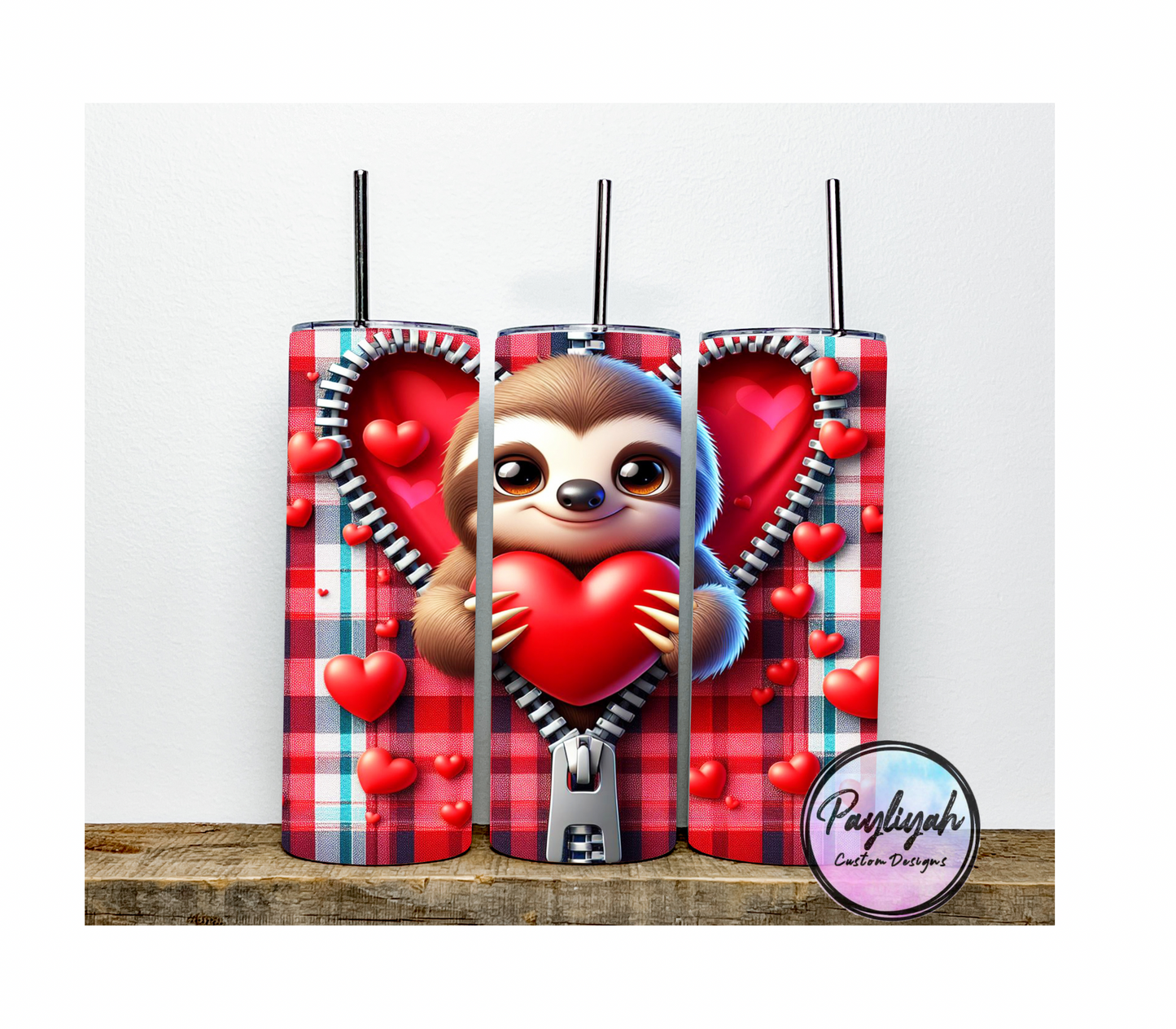 Sloth Heart Zipper