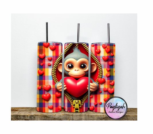 Monkey Heart Zipper