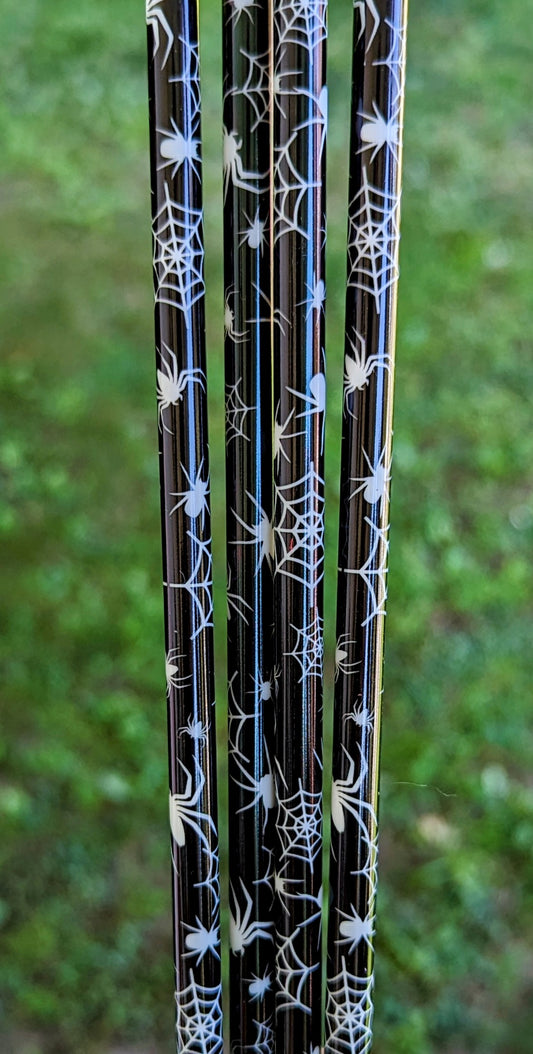 Black & White Spider Web Straw