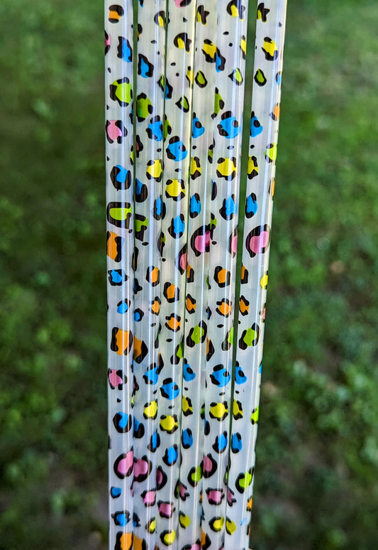 Neon Cheetah Straw Color Change to Blue