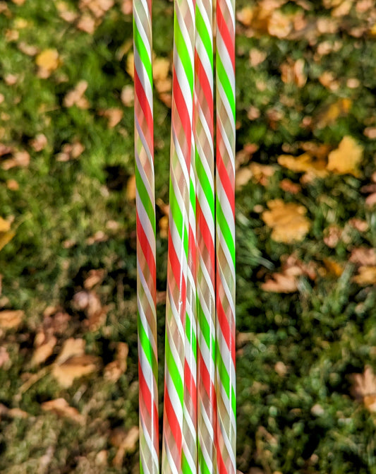 Green and Red Candy Cane Straw