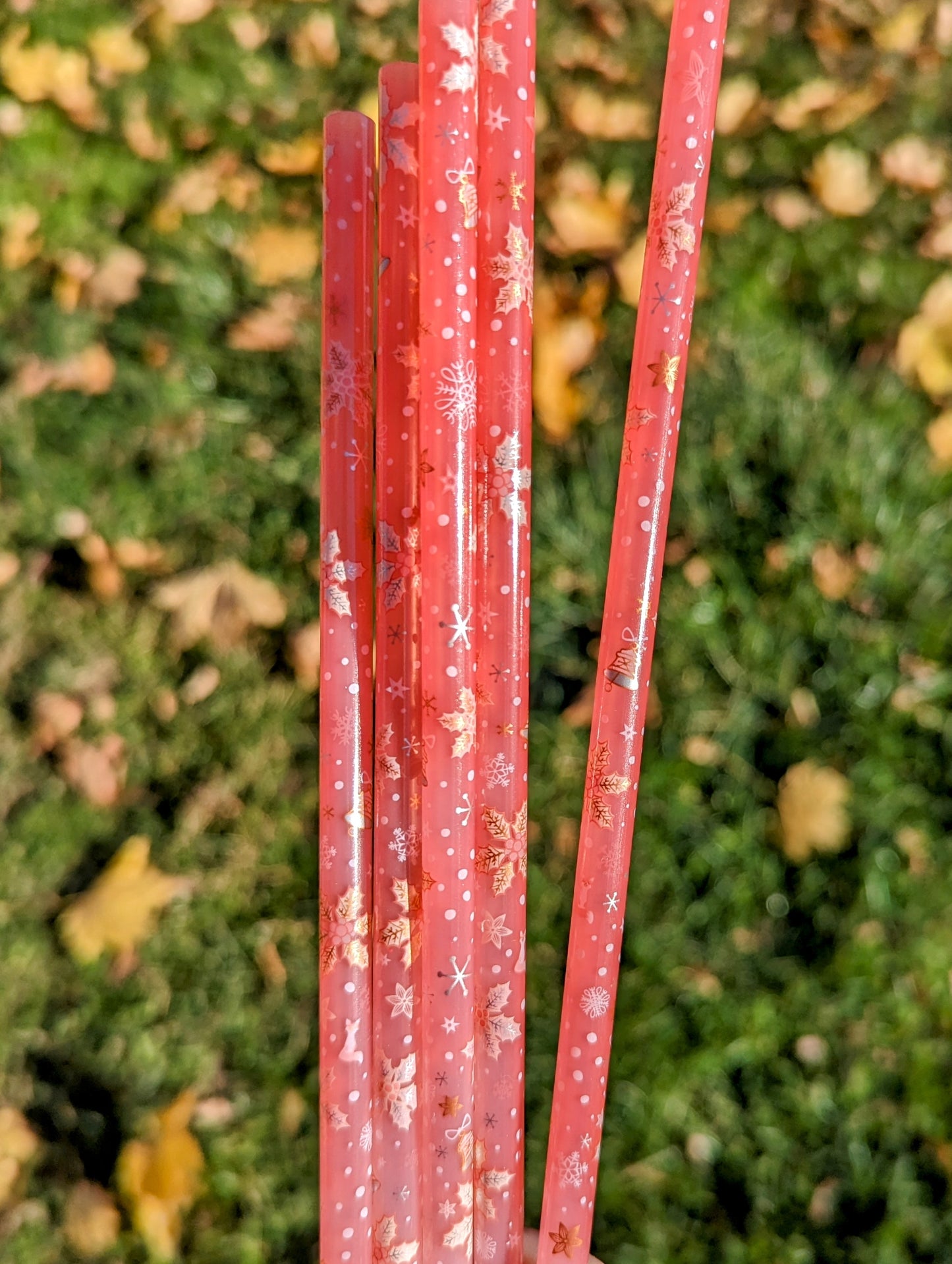 Winter Flower Color Change Straw