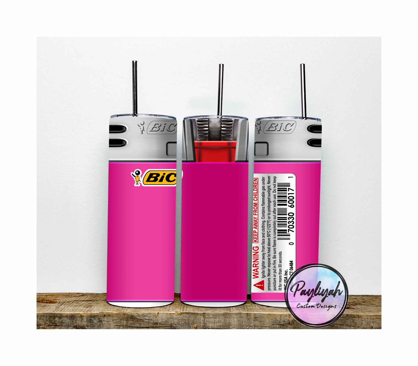 Lighter Tumbler (Red, Pink, Blue and Yellow/Orange)