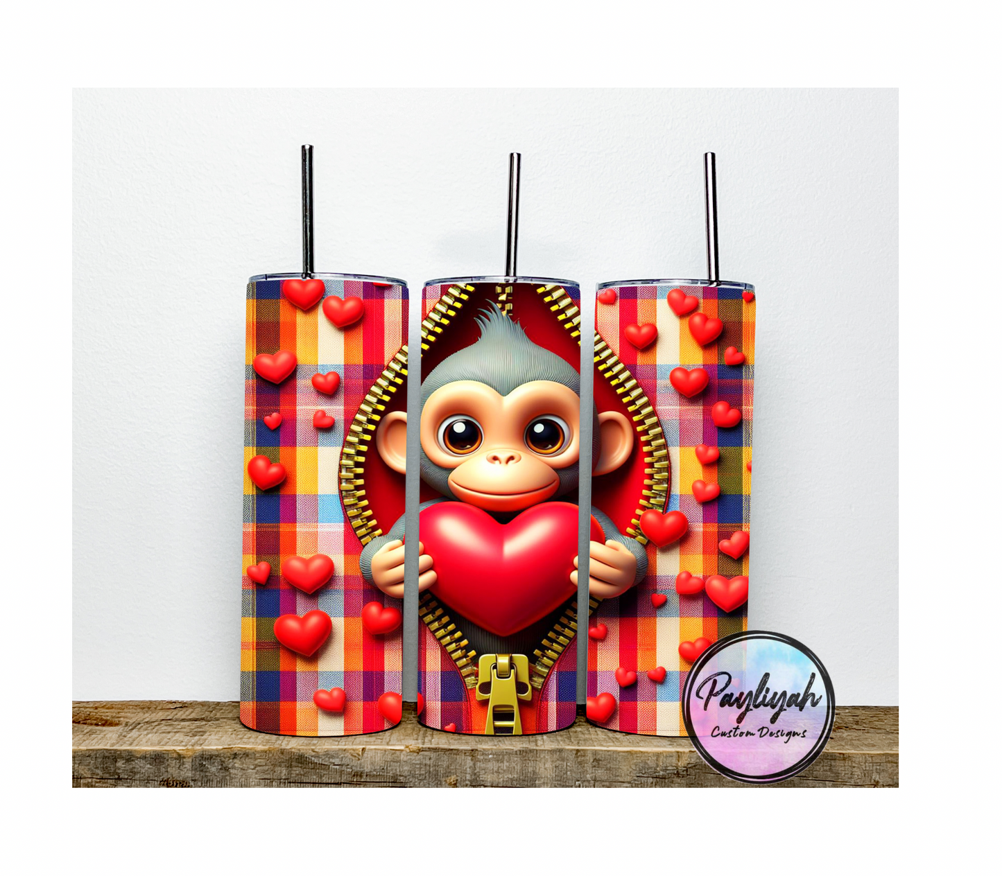 Monkey Heart Zipper