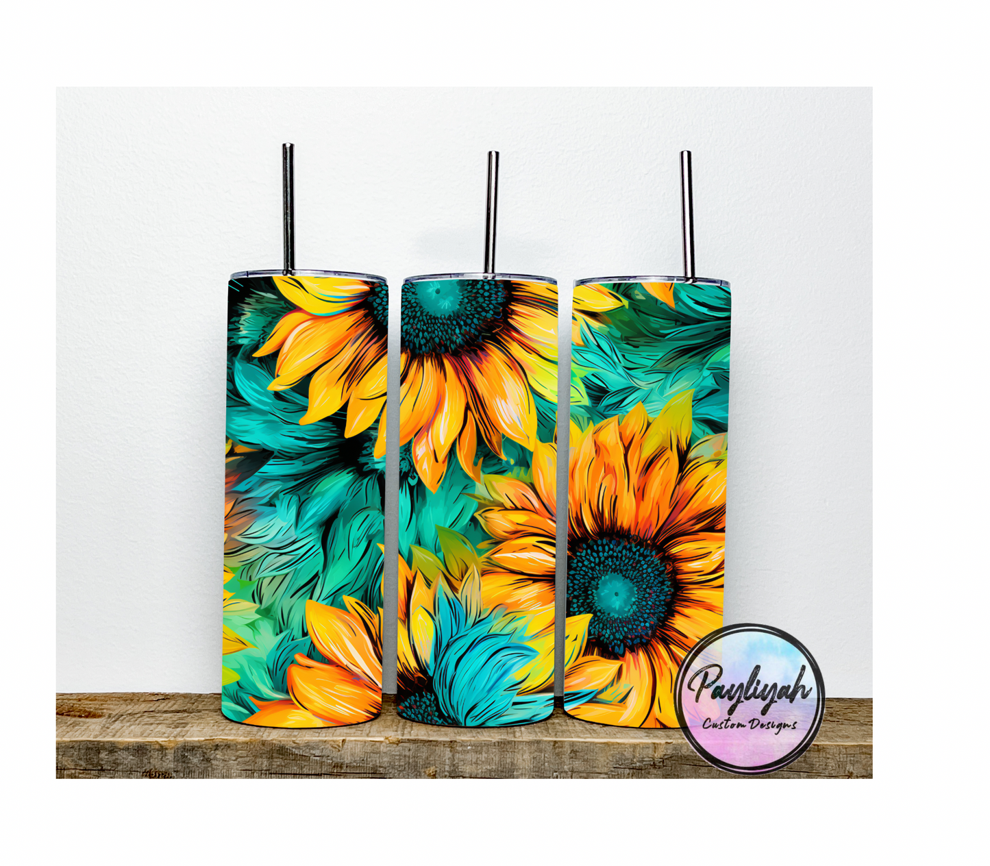 Teal Sunflower