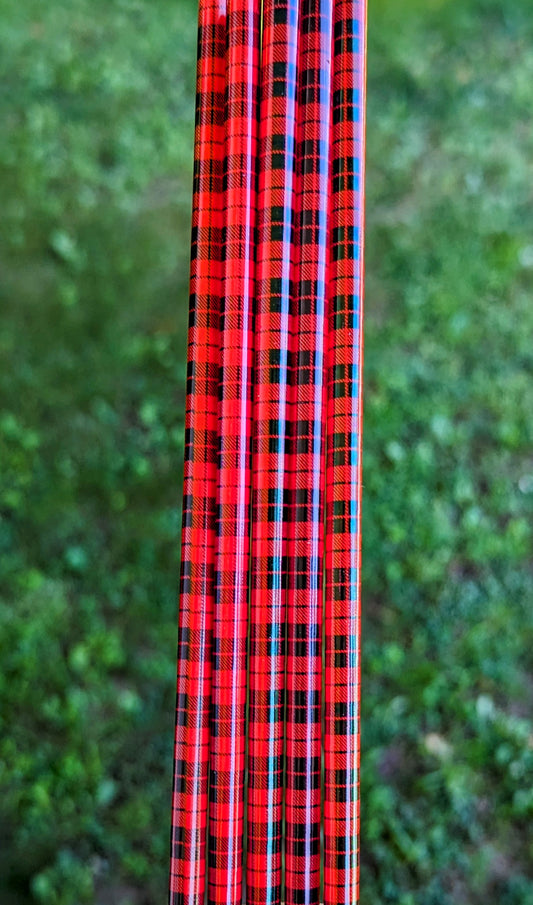 Buffalo Plaid Red Straw