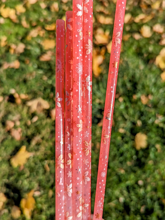 Winter Flower Color Change Straw