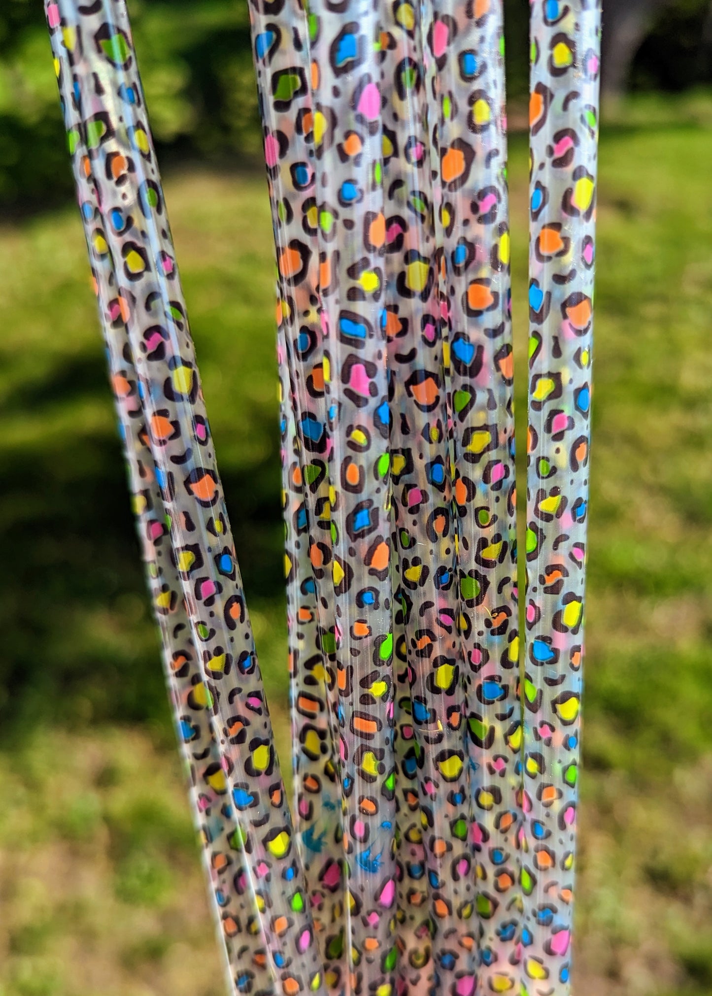 Neon Cheetah Straw