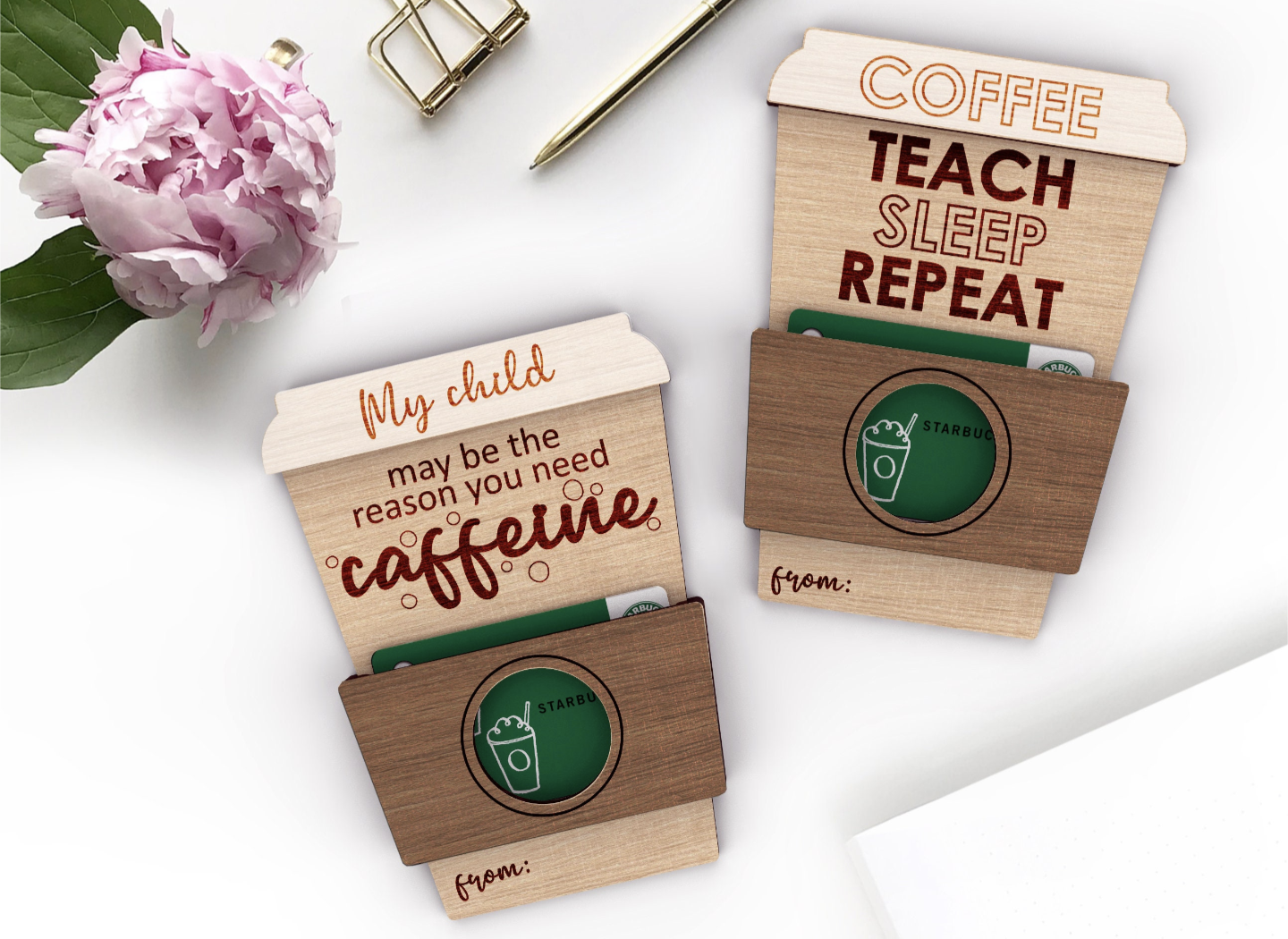 Coffee Cup Gift Card Holder