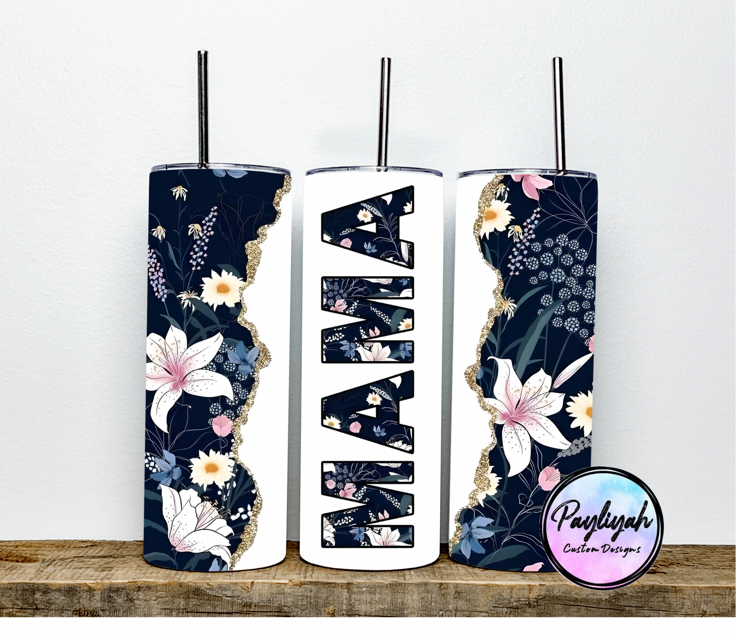Navy Floral Mama