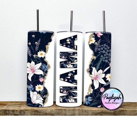 Navy Floral Mama